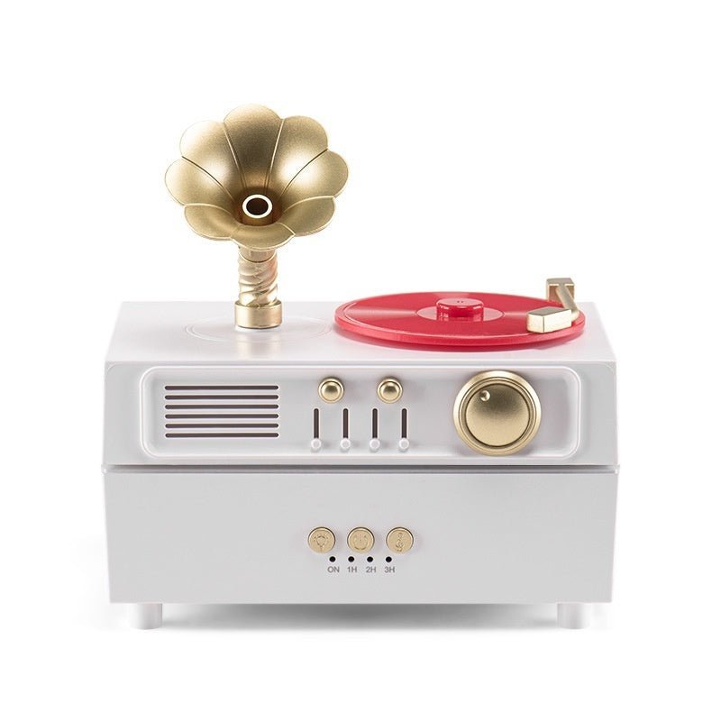 Retro Harmony Phonograph: Aromatherapy Diffuser & Bluetooth Speaker - Cirrus Haus