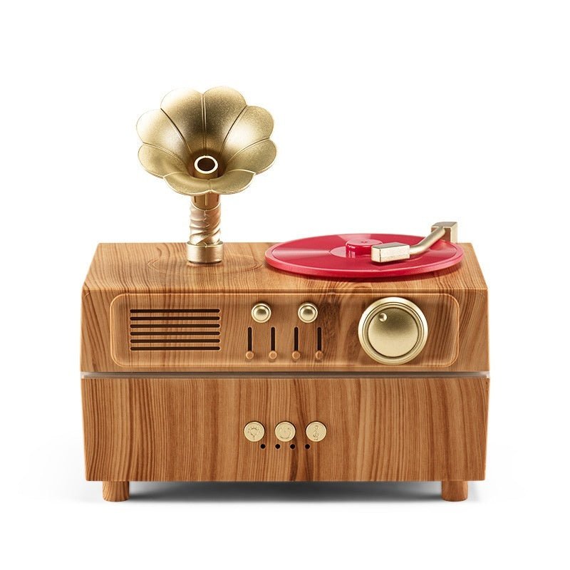 Retro Harmony Phonograph: Aromatherapy Diffuser & Bluetooth Speaker - Cirrus Haus
