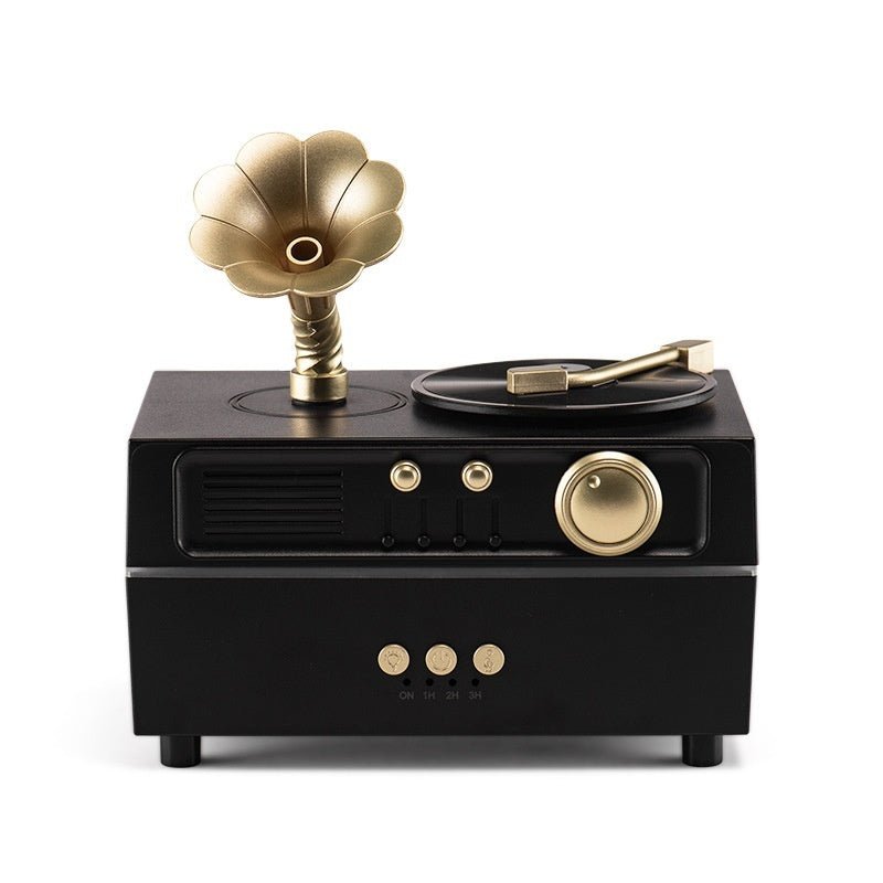 Retro Harmony Phonograph: Aromatherapy Diffuser & Bluetooth Speaker - Cirrus Haus